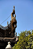 Myanmar - Mandalay, Shwenandaw Kyaung (the Golden Palace) a wonderful example of the Burmese unique teak architecture and wood-carving art. 